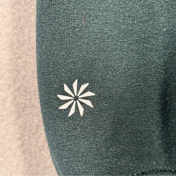 Athleta Altitude Sweatshirt Women’s Small Green Fleece Lined Half 1/2 Zip - Picture 12 of 14